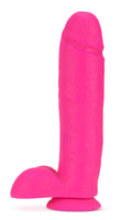 Neo - 10 Inch Dual Density Dildo - Neon Pink BL-34530