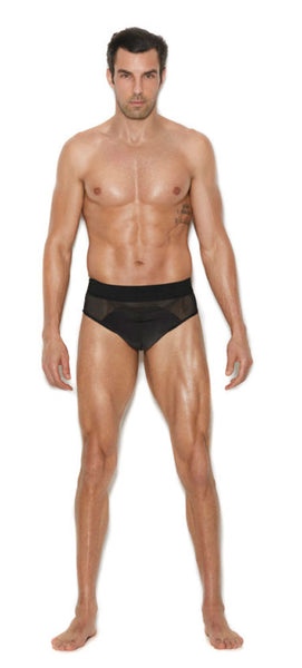 Men's Mesh and Lycra Jock Strap - Large/xlarge - Black EM-82191BLKLXL